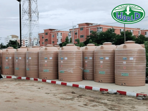 ถังเก็บน้ำบนดิน พีอี (สีแกรนิต)