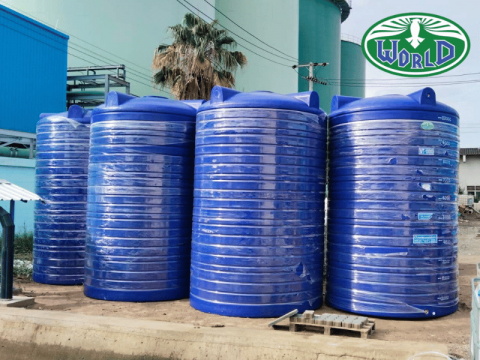 ถังเก็บน้ำบนดิน พีอี (สีน้ำเงิน)